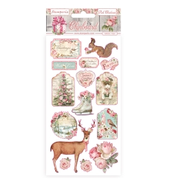 Chipboard 15x30cm Pink Christmas - Stamperia