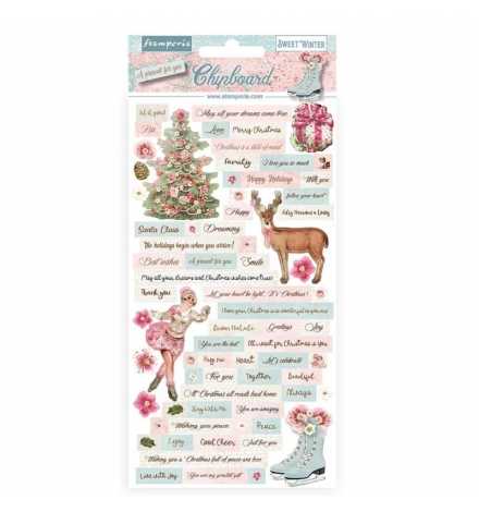 Chipboard 15x30cm Sweet Winter - Stamperia