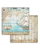 Χαρτί Scrabooking διπλής όψης "Songs of the Sea sailing ship" - Stamperia