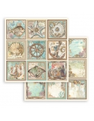 Scrapbooking paper double face "Songs of the Sea tags" - Stamperia