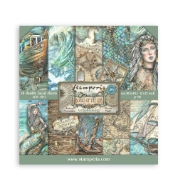 Scrapbooking paper Set 10pcs "Songs of the Sea" - Stamperia
