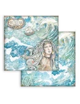 Scrapbooking paper Set 10pcs "Songs of the Sea" - Stamperia