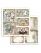 Scrapbooking paper Set 10pcs "Songs of the Sea" - Stamperia