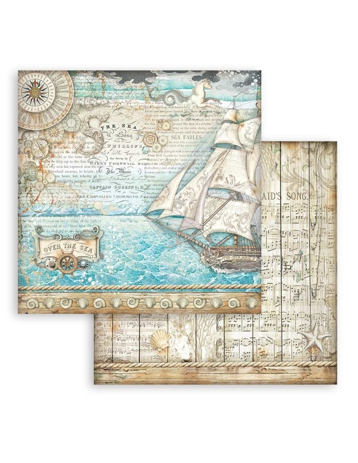 Scrapbooking paper Set 10pcs "Songs of the Sea" - Stamperia