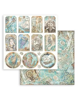 Scrapbooking paper Set 10pcs "Songs of the Sea" - Stamperia