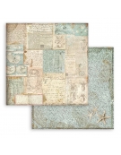 Scrapbooking paper Set 10pcs "Background selection - Songs of the Sea" - Stamperia
