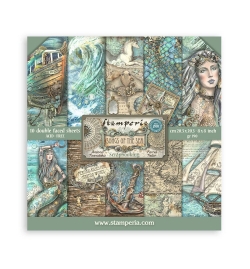 Scrapbooking paper 20x20cm Set 10pcs "Songs of the Sea" - Stamperia