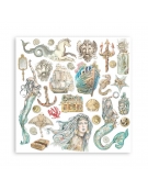 10 Χαρτιά Scrapbooking 20x20cm "Songs of the Sea" - Stamperia