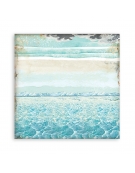 Scrapbooking paper 20x20cm Set 10pcs "Backgrounds Selection - Songs of the Sea" - Stamperia