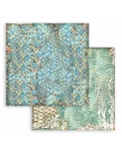 Scrapbooking paper 20x20cm Set 10pcs "Backgrounds Selection - Songs of the Sea" - Stamperia