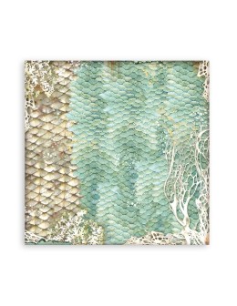 Scrapbooking paper 20x20cm Set 10pcs "Backgrounds Selection - Songs of the Sea" - Stamperia