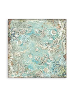 Scrapbooking paper 20x20cm Set 10pcs "Backgrounds Selection - Songs of the Sea" - Stamperia