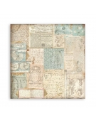 Scrapbooking paper 20x20cm Set 10pcs "Backgrounds Selection - Songs of the Sea" - Stamperia