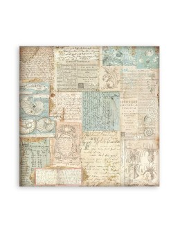 Scrapbooking paper 20x20cm Set 10pcs "Backgrounds Selection - Songs of the Sea" - Stamperia