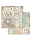 10 Χαρτιά Scrapbooking 20x20cm "Backgrounds Selection - Songs of the Sea" - Stamperia