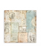 Scrapbooking paper 20x20cm Set 10pcs "Backgrounds Selection - Songs of the Sea" - Stamperia