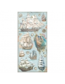 Scrapbooking paper 15x30,5cm Set 10pcs "Songs of the Sea" - Stamperia