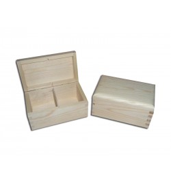 Wooden Tea Box - 2 Compartments 15x9x8cm