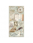 Scrapbooking paper 15x30,5cm Set 10pcs "Songs of the Sea" - Stamperia