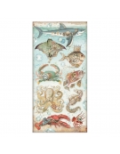 Scrapbooking paper 15x30,5cm Set 10pcs "Songs of the Sea" - Stamperia