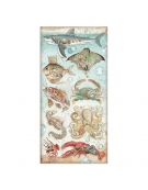 Scrapbooking paper 15x30,5cm Set 10pcs "Songs of the Sea" - Stamperia