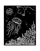 Στένσιλ 20x25cm 0.25mm "Songs of the Sea jellyfish" - Stamperia