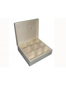 Wooden Tea Box - 9 Compartments 24x20.5x8cm
