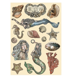 Ξύλινα διακοσμητικά 15x21cm Songs of the Sea The Mermaid - Stamperia