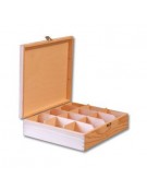 Wooden Tea Box - 12 Compartments 29.5x22.5x8cm