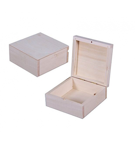 Wooden Box Square 10x10x5cm