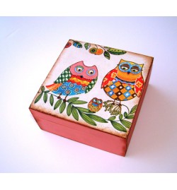 Wooden Box Square 13x13x6cm