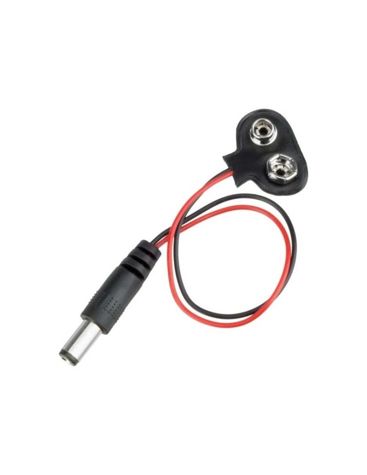 Battery snap with DC Jack 5.5x2.1mm