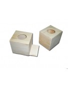 Wooden Tissue Box 15.5x13x13.5cm