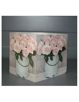 Ξύλινο Κουτί για Χαρτομάντηλα 15.5x13x13.5cm