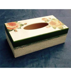 Wooden Tissue Box  25.5x13.5x8.5cm