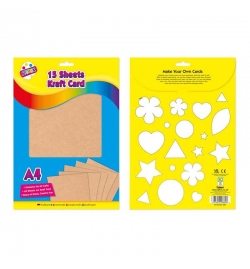 Card boards A4 15pcs Kraft