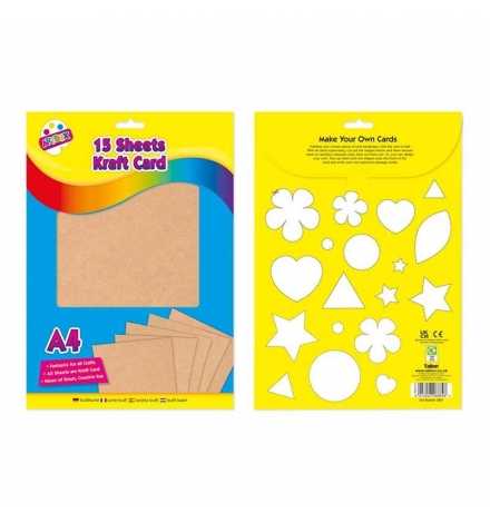 Card boards A4 15pcs Kraft