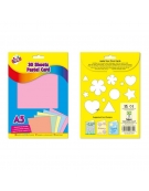 Card sheets A5 30pcs Assorted Pastel Colors