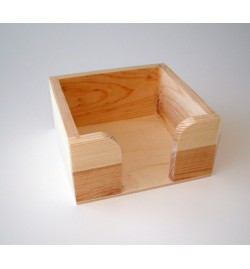 Wooden Note-Pad Holder  11.5x11.5x5.5cm