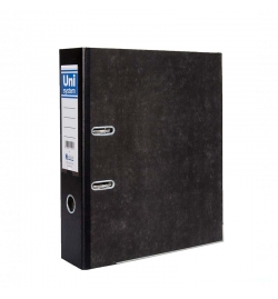 Uni Box File A4 Lever Arch File 75mm - Black