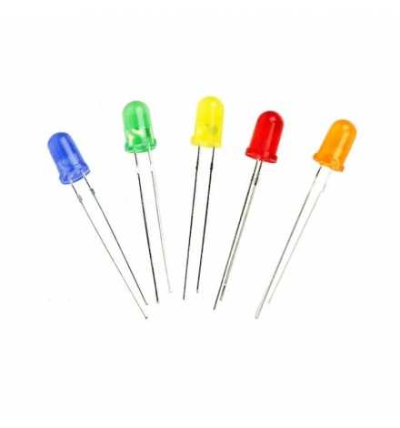 LED 5mm 5 colors Set - 100pcs