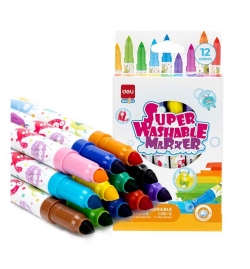 Super Washable Maxi Markers 12pcs - Deli