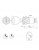 Key Switch ON-OFF 12mm 2 positions