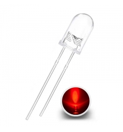 Led 5mm Clear - Red (12000mcd)