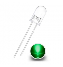 Led 5mm Clear - Green (18000mcd)