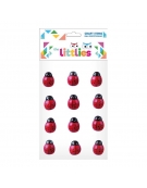 Wooden ladybird 18mm 12pcs