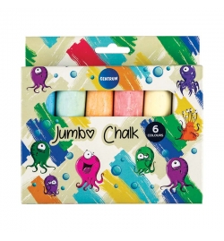 Κιμωλίες Χρωματιστές  Jumbo 6pcs Centrum