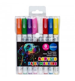 Ακρυλική Μπογιά Μαρκαδόροι λεπτή μύτη 8pcs - Centrum
