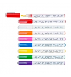 Ακρυλική Μπογιά Μαρκαδόροι λεπτή μύτη 8pcs - Centrum