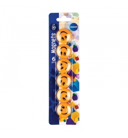 Μαγνήτες με Πλαστικό Κάλυμμα 30mm Smile 6pcs